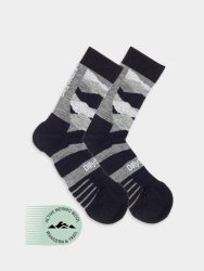 - Wandersocken für Damen Active Merino Glacier Socken | Wandersocken Performancesocken | 35-38 Schwarz Weiss Grau
