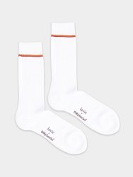 - Socken in Weiss mit Uni Motiv/Muster