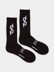 - Socken in Schwarz mit Grafisch Schriftzug Motiv/Muster