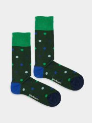- Damensocken Cool Breeze Dots Bunte Lustige Socken | Punkte Muster Geschenk Bio-Baumwolle | 36-40 Grün Blau