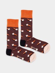 - Damensocken Crunchy Carrots Bunte Lustige Socken | Karotten Carrots Geschenk Bio-Baumwolle | 36-40 Schwarz Orange