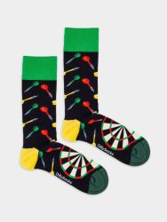 - Damensocken Dart Nights Bunte Lustige Socken | Sport Dart Geschenk Bio-Baumwolle | 36-40 Mehrfarbig Schwarz