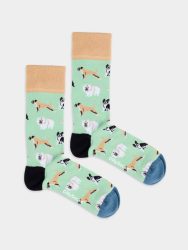 - Damensocken Dog Squad Bunte Lustige Socken | Tier Hund Geschenk Bio-Baumwolle | 36-40 Blau Mehrfarbig
