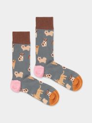 - Herrensocken Doggy Dog Bunte Lustige Socken | Hunde dogs Geschenk Bio-Baumwolle | 41-46 Grün