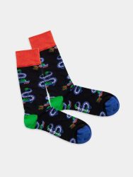 - Damensocken Dragon Year Bunte Lustige Socken | Drachen dragons Geschenk Bio-Baumwolle | 36-40 Schwarz