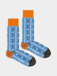 - Damensocken Edelweiss Bunte Lustige Socken | traditional costume Switzerland Geschenk Bio-Baumwolle | 36-40 Blau