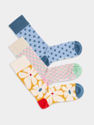 - Damensocken Flower Mood (3er Pack) Bunte Lustige Socken | Blumen Blume Geschenk Bio-Baumwolle | 36-40 Mehrfarbig