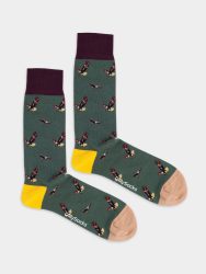- Damensocken Flying Eagle Bunte Lustige Socken | Vogel Adler Geschenk Bio-Baumwolle | 36-40 Grün Braun