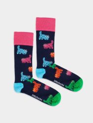 - Damensocken Funky Cats Bunte Lustige Socken | Katze Tier Geschenk Bio-Baumwolle | 36-40 Mehrfarbig