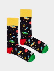 - Damensocken Galactic Ride Bunte Lustige Socken | Weltall Space Geschenk Bio-Baumwolle | 36-40 Mehrfarbig