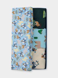 - Damensocken Animal Adventures (3er Box) Bunte Lustige Socken | Steinbock Alpaca Geschenk Bio-Baumwolle | 36-40 Mehrfarbig