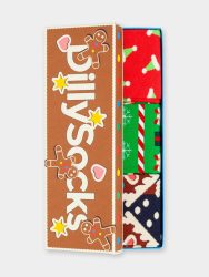- Damensocken Christmas Wonders (3er Box) Bunte Lustige Socken | Weihnachtsmann Samichlaus Geschenk Bio-Baumwolle | 36-40 Mehrfarbig