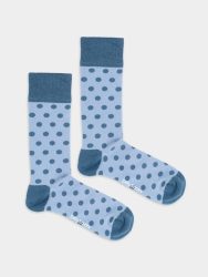 - Damensocken Heaven Dots Bunte Lustige Socken | Punkte Muster Geschenk Bio-Baumwolle | 36-40 Blau