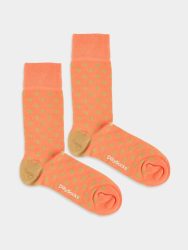 - Damensocken Laid Back Dots Bunte Lustige Socken | Punkte Muster Geschenk Bio-Baumwolle | 36-40 Orange Beige