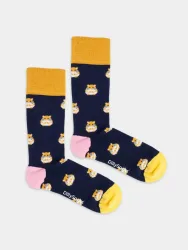 - Damensocken Munchy Hamster Bunte Lustige Socken | Hamster Tier Geschenk Bio-Baumwolle | 36-40 Blau Weiss