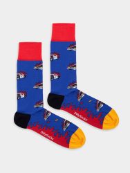 - Damensocken On Fire Bunte Lustige Socken | Feuer Auto Geschenk Bio-Baumwolle | 36-40 Blau