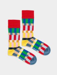 - Damensocken Pixel Blocks Bunte Lustige Socken | Geometrisch Geschenk Bio-Baumwolle | 36-40 Mehrfarbig