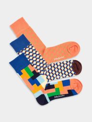 - Damensocken Metrics 3er Set Bunte Lustige Socken | Geschenk Bio-Baumwolle | 36-40