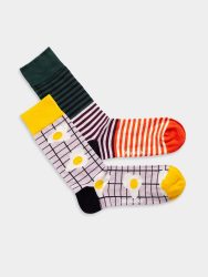 - Damensocken Breakfast Club (2er Pack) Bunte Lustige Socken | Essen Geschenk Bio-Baumwolle | 36-40 Mehrfarbig