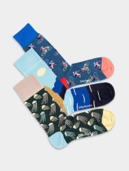 - Damensocken Costal Views 3er Set Bunte Lustige Socken | Natur Sport Geschenk Bio-Baumwolle | 36-40 Mehrfarbig