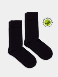 - Damensocken D-Compose Night Black (2er Pack) | Einfarbige Socken aus 100% biologisch abbaubarem Material | Schwarz 35-38