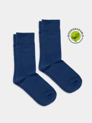 - Damensocken D-Compose Royal Blue (2er Pack) | Einfarbige Socken aus 100% biologisch abbaubarem Material | Blau 35-38