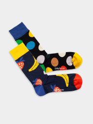 - Damensocken Fruit Confetti (2er Pack) Bunte Lustige Socken | Essen Geschenk Bio-Baumwolle | 36-40 Mehrfarbig