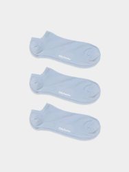 - Sneakersocken für Damen Short Baby Blue (3er Pack) Einfarbige kurze Socken | einfarbig one color Geschenk Bio-Baumwolle | 36-40 Blau
