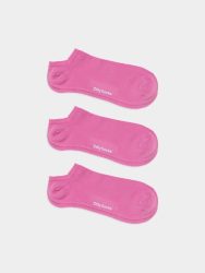 - Sneakersocken für Damen Short Splash Pink (3er Pack) Einfarbige kurze Socken | einfarbig one color Geschenk Bio-Baumwolle | 36-40 Rosa