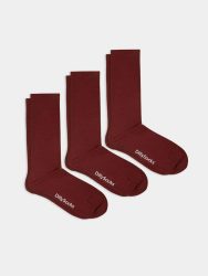 - Socken-Sets in Rot mit Einfarbig Uni Motiv/Muster