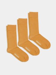 - Socken-Sets in Gelb mit Einfarbig Uni Motiv/Muster