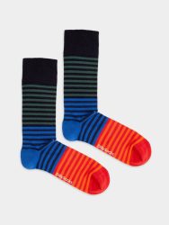 - Damensocken Solar Stripes Bunte Lustige Socken | Streifen Muster Geschenk Bio-Baumwolle | 36-40 Mehrfarbig