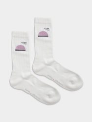 - Socken in Weiss mit Ferien Motiv/Muster