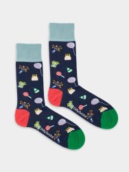 - Damensocken Sweet Treats Bunte Lustige Socken | Süssigkeiten Luftballon Geschenk Bio-Baumwolle | 36-40 Mehrfarbig