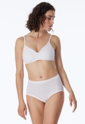 Schiesser High Waist Slip Feinripp 2er-Pack Weiss - Original Feinripp für Damen, Größe S, 100 % Baumwolle