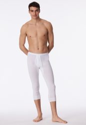 Schiesser Unterhose 3/4-lang Doppelripp Weiss - Original Doppelripp für Herren, Größe XXL, 100 % Baumwolle