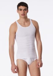 Schiesser - Tanktop Doppelripp, für Herren, Weiss, Größe M