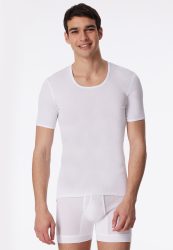Schiesser - T-Shirt Doppelripp, für Herren, Weiss, Größe M