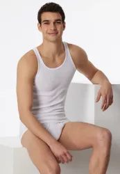 Schiesser - Unterhemd  2er Pack Bequem sitzend, für Herren, Weiss, Größe XXL