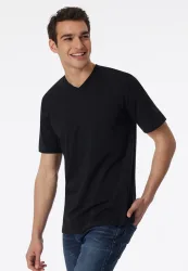 Schiesser - American T-Shirt, für Herren, Schwarz, Größe S