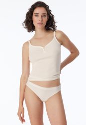 Schiesser Slip Feinripp Off White - Naturschönheit für Damen, Größe M, 95 % Baumwolle, 5 % Elasthan