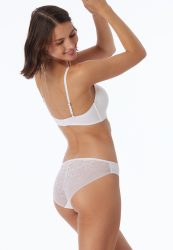 Schiesser Slip mit Spitze Weiss - Invisible Lace für Damen, Größe M, 70 % Polyamid, 30 % Elasthan