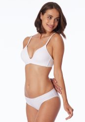 Schiesser Slip Seamless Weiss - Invisible Cotton für Damen, Größe S, 50 % Baumwolle, 40 % Polyamid, 10 % Elasthan