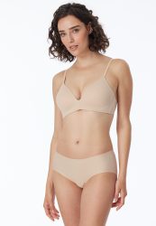 Schiesser Hipster Slip Seamless Soft Beige - Invisble Cotton für Damen, Größe XS, 50 % Baumwolle, 40 % Polyamid, 10 % Elasthan