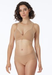 Schiesser Hipster Slip Seamless Beige - Invisble Cotton für Damen, Größe S, 50 % Baumwolle, 40 % Polyamid, 10 % Elasthan