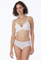 Schiesser Hipster Slip Seamless Weiss - Invisble Cotton für Damen, Größe L, 50 % Baumwolle, 40 % Polyamid, 10 % Elasthan