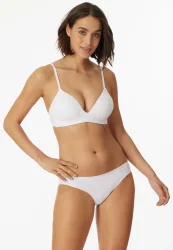 Schiesser BH ohne Bügel mit gepolsterten Cups Weiss - Invisible Soft für Damen, Größe 70A, 70 % Polyamid, 30 % Elasthan