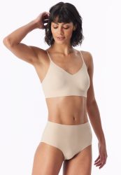 Schiesser High Waist Slip Seamless Soft Beige - Invisible Soft für Damen, Größe XL, 70 % Polyamid, 30 % Elasthan