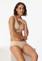 Schiesser Bustier Seamless mit herausnehmbaren Pads Soft Beige - Invisble Soft für Damen, Größe 46, 75 % Polyamid, 25 % Elasthan