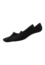 Schiesser Füßlinge Damen 2er-Pack Schwarz - Long Life Cool für Damen, Größe 35/36, 69 % Baumwolle, 30 % Polyamid, 1 % Elasthan